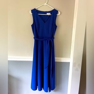 EUC Calvin Klein royal blue midi dress